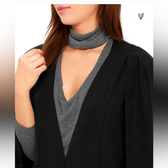 Mink Pink Girl Boss Washed Black Cape - Picture 7 of 7